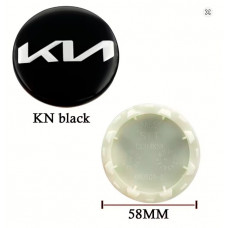 Ковпачки на титани "Kia" (58/49мм) Чорний, Нового зразка C5314K58
