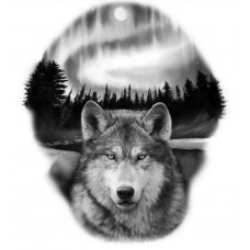 Наліпка "Вовк та сяйво" 48*43 см (1шт) нт 0009