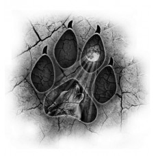 Наліпка "Слід з вовком" 45*48 см (1шт) нт 0012