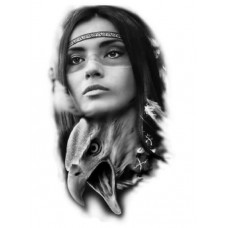 Наліпка "Дівчина та орел" 48*28 см (1шт) нт 0013