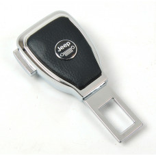 Заглушка ременя безпеки метал "Jeep" (1шт) цинк.сплав + шкіра + вхід під ремінь (№5)