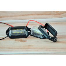 Підсвічування номера 12/24V діодне 6 LED Чорний корпус "4382 (2шт./уп)