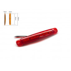 Габарит - червоний - 100х15мм - 12/24V Led 9 діодів - BD-0003R (5шт)