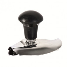 Ручка - лінивець чорна, вантажна WK541 метал хром