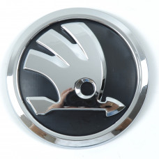 Емблема "Skoda" 89мм Octavia Tour A5.A7,Fabia,Rapid,Superb,Yet перед 32D853621A Хром