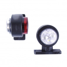 Габарит "ріжки" прямий 8,5см 12/24v червоний+білий 6+6 LED "MRT" Л-050 (2шт)