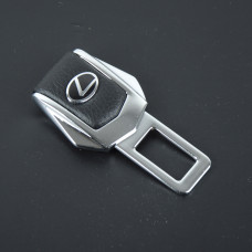Заглушка ременя безпеки метал "Lexus" (1шт) цинк.сплав + шкіра (тип №2)
