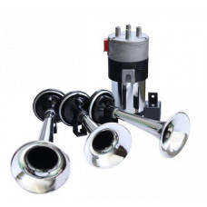 Сигнал повітряний 12v 3 дудки хром "Elegant" 100747 (10шт/ящ)