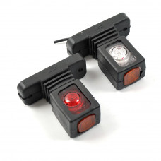 Габарит "ріжки" прямий 9,5см 12/24v червоний+білий+жовтий 1+1 LED "Kogel-Krone" EK-140 (2шт)