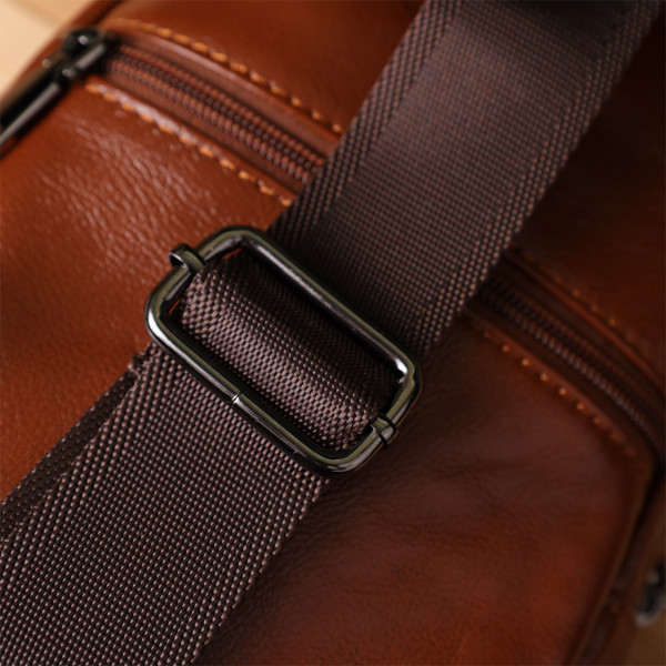 Удобная мужская сумка через плечо из натуральной кожи Vintage 23049 Рыжий