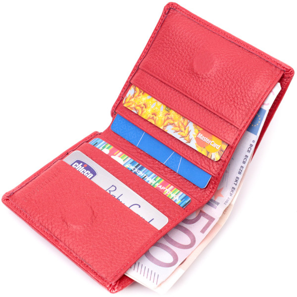 Яркий женский кошелек из натуральной кожи ST Leather 19465 Красный