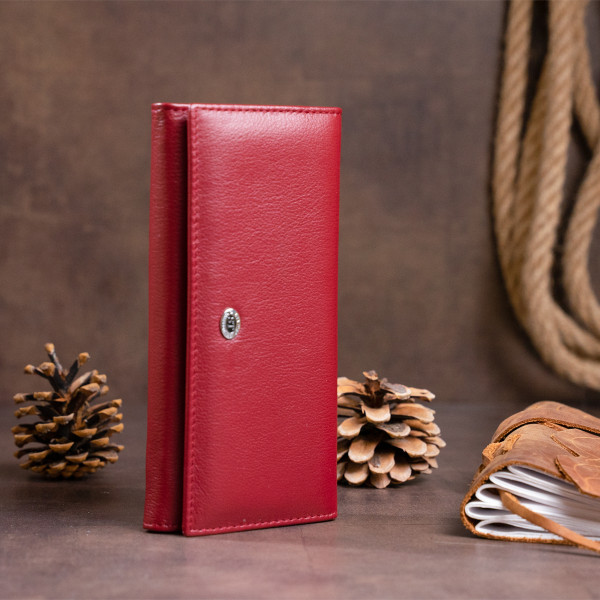 Кошелек на магнитах с клапаном женский ST Leather 19244 Бордовый