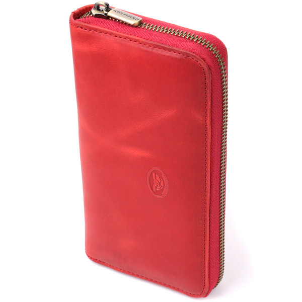 Уникальный женский кошелек из матовой натуральной кожи Tony Perotti 20834_1 (2250 rosso) Красный