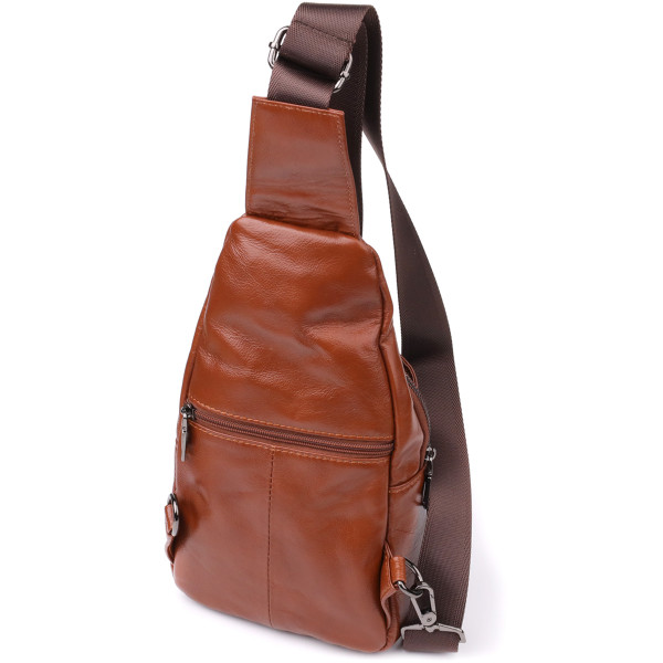Удобная мужская сумка через плечо из натуральной кожи Vintage 23049 Рыжий