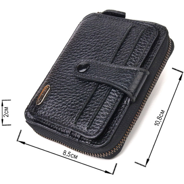 Стильное женское портмоне из натуральной кожи CANPELLINI 21490 Черное