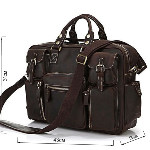 Сумка мужская Vintage 14052 Коричневая