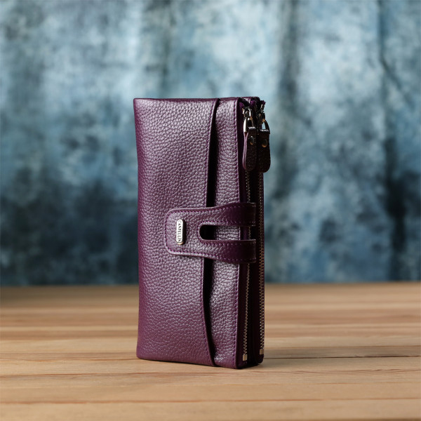 Яркий женский кошелек из натуральной кожи CANPELLINI 20873_1 Фиолетовый