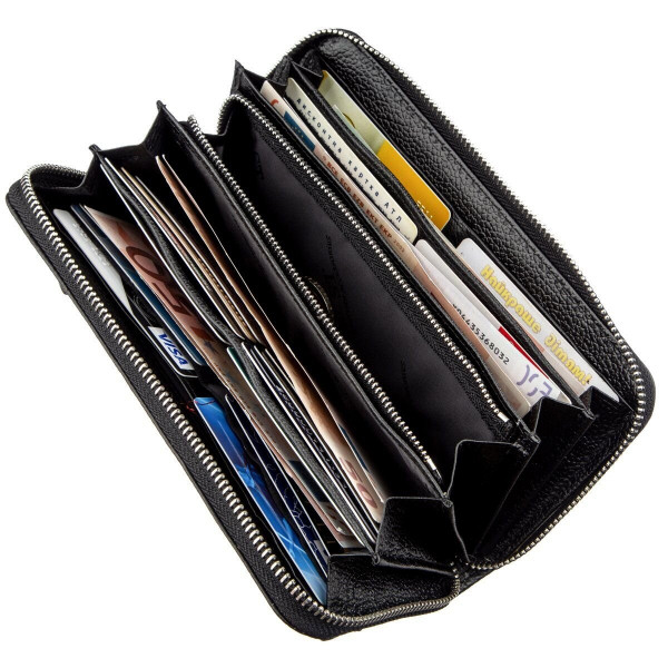 Женский клатч на молнии ST Leather 18863 Черный