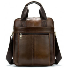 Деловая мужская сумка кожаная Vintage 14789 Коричневая
