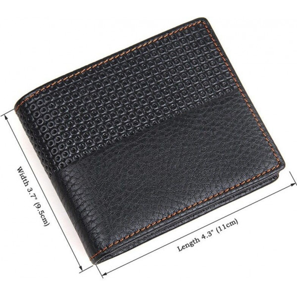 Кошелек мужской Vintage 14452 кожаный Черный