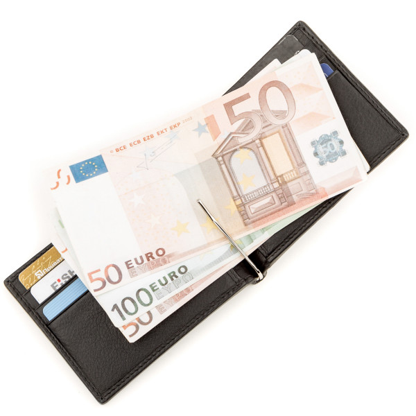 Зажим для денег STINGRAY LEATHER 18293 из натуральной кожи морского ската Черный