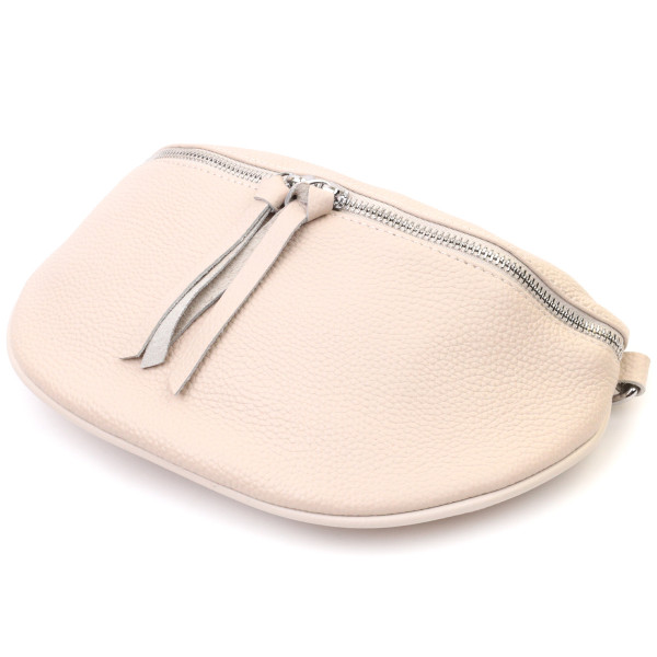 Кожаная сумка для женщин через плечо с мини кошельком Vintage 22664 Белая