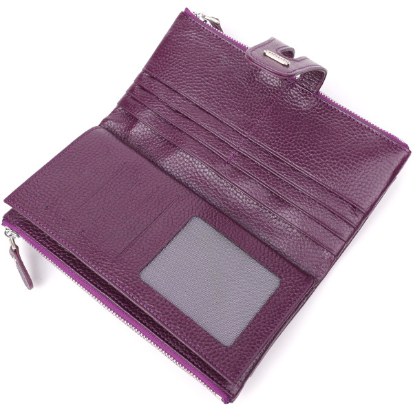 Яркий женский кошелек из натуральной кожи CANPELLINI 20873_1 Фиолетовый