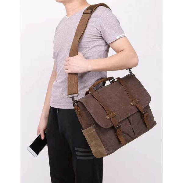 Сумка-портфель на плечо Vintage 20116 Коричневая