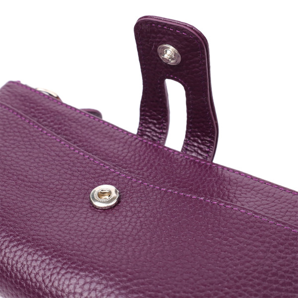 Яркий женский кошелек из натуральной кожи CANPELLINI 20873_1 Фиолетовый