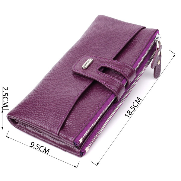 Яркий женский кошелек из натуральной кожи CANPELLINI 20873_1 Фиолетовый