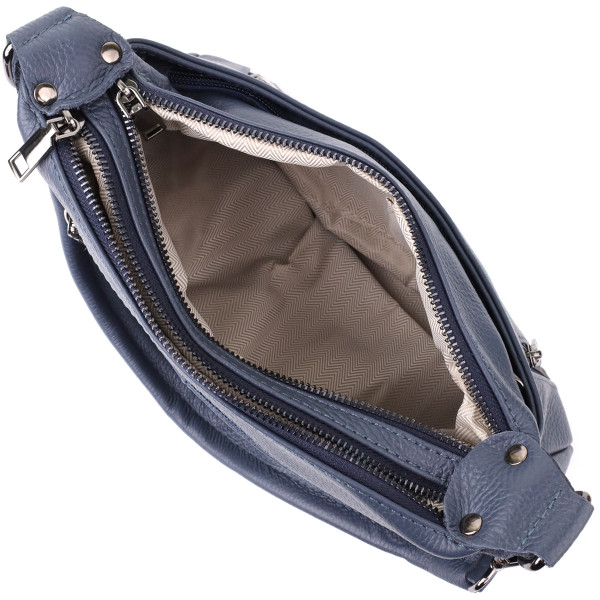 Удобная женская сумка из натуральной кожи Vintage 23019 Синий