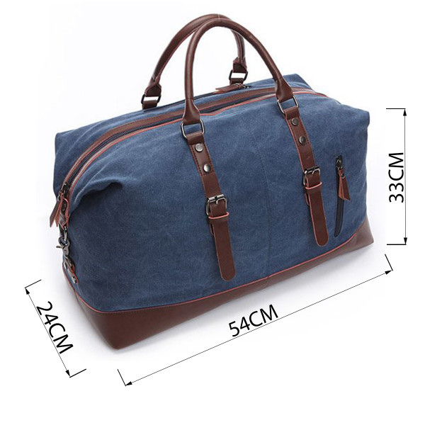 Дорожная сумка текстильная большая Vintage 20083 Синяя