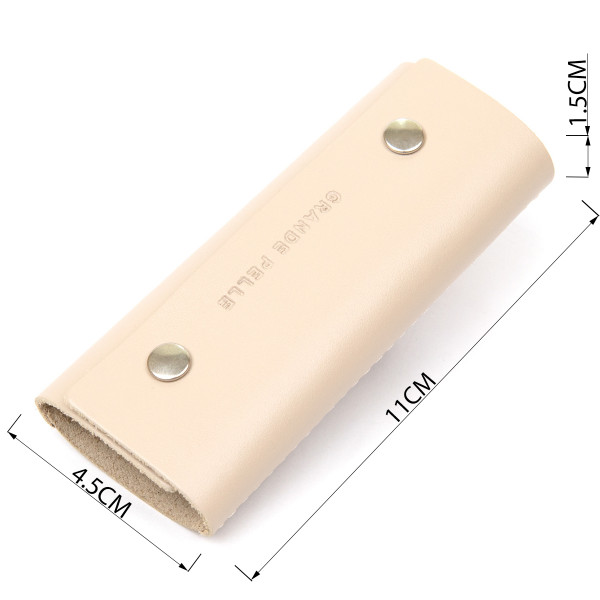 Ключница из натуральной кожи GRANDE PELLE 11390 Бежевый