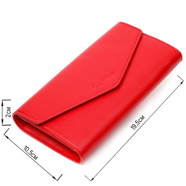 Превосходное вместительное портмоне для женщин из натуральной кожи Tony Bellucci 21977 Красный