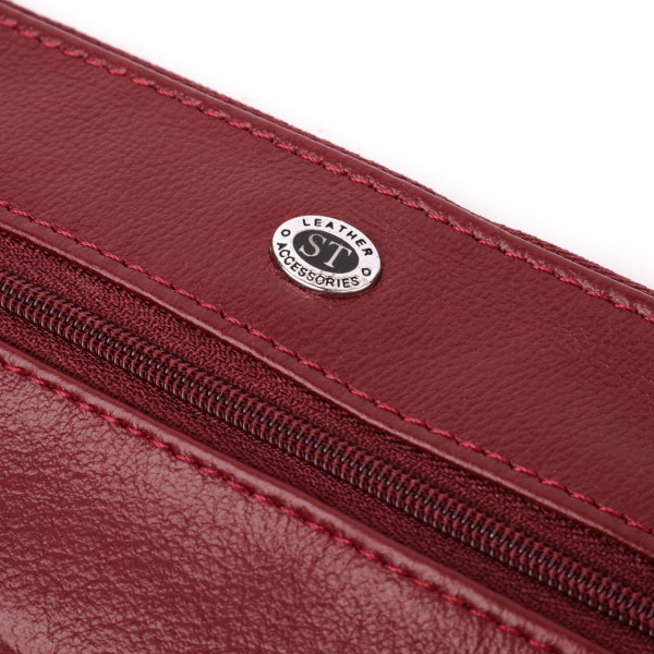 Вместительная ключница из натуральной кожи ST Leather 22508 Бордовый