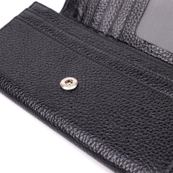 Классический женский кошелек из натуральной кожи CANPELLINI 20872_1 Черный