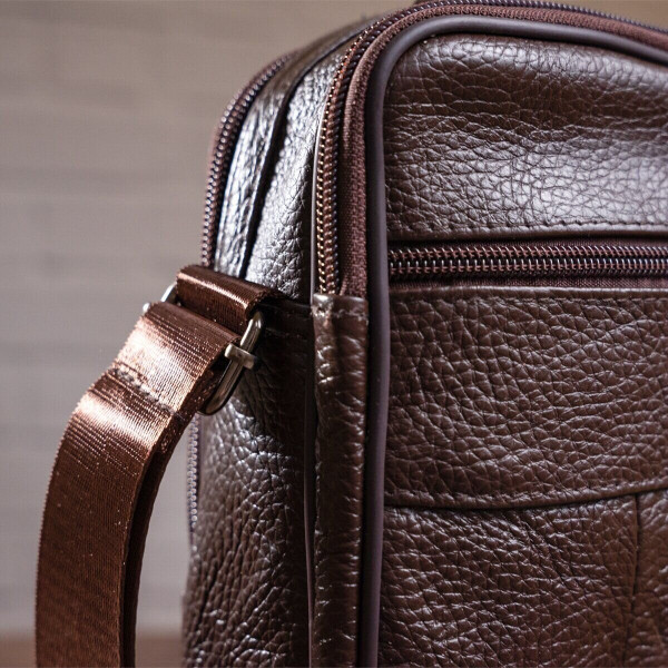 Мессенджер кожаный 14991 Vintage Коричневый