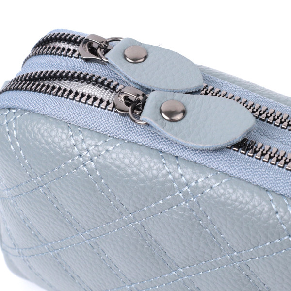 Элегантная женская сумка прошита ромбами на лицевой стороне из натуральной кожи Vintage 22808 Синий