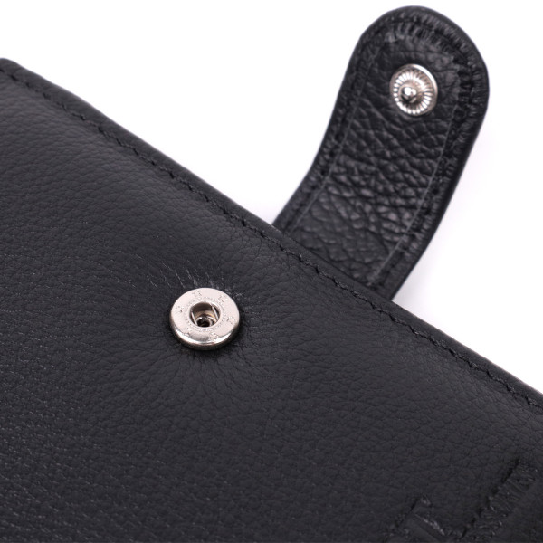 Вертикальный мужской бумажник из натуральной кожи ST Leather 22479 Черный
