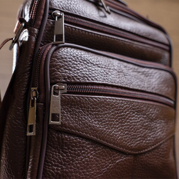 Мессенджер кожаный 14991 Vintage Коричневый