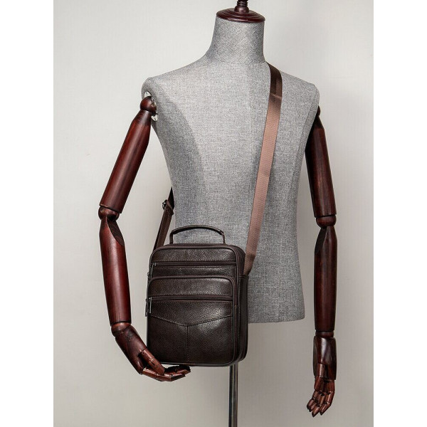 Мессенджер кожаный 14991 Vintage Коричневый