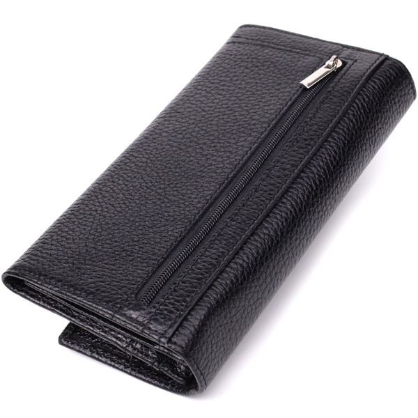 Классический женский кошелек из натуральной кожи CANPELLINI 20872_1 Черный