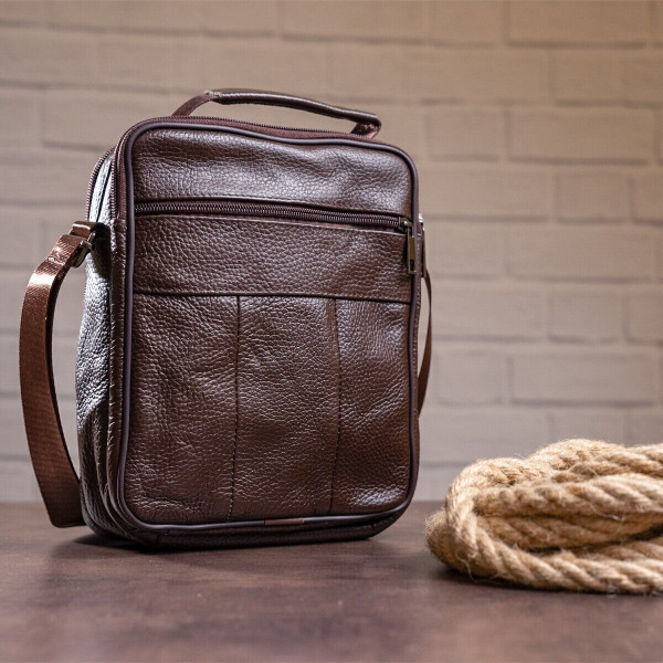 Мессенджер кожаный 14991 Vintage Коричневый