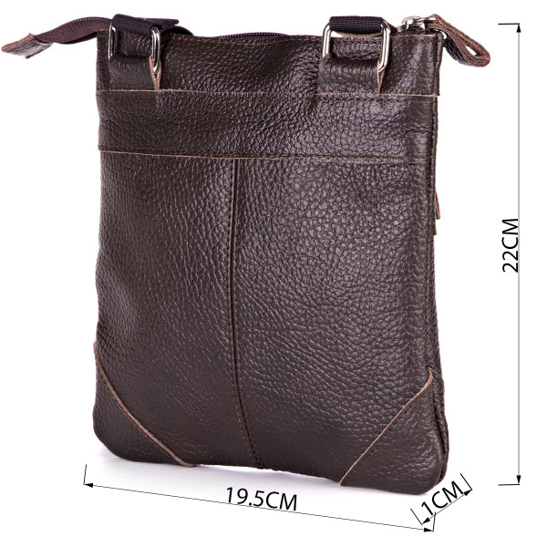 Cумка SHVIGEL 11014 из натуральной кожи Коричневая