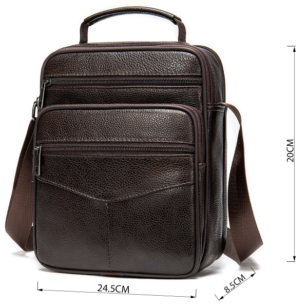 Мессенджер кожаный 14991 Vintage Коричневый