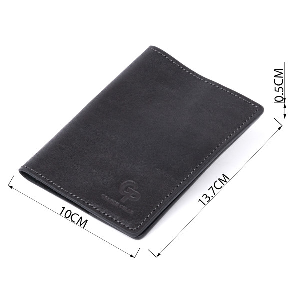 Обложка для паспорта из натуральной кожи GRANDE PELLE 11304 Черная