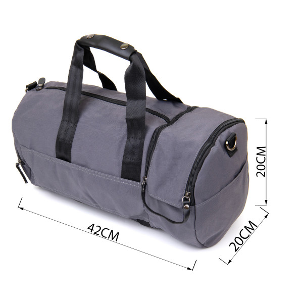 Спортивная сумка текстильная Vintage 20641 Серая