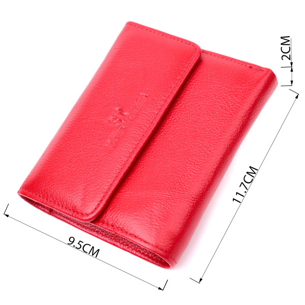 Женский яркий кошелек с монетницей из натуральной кожи ST Leather 19493 Красный