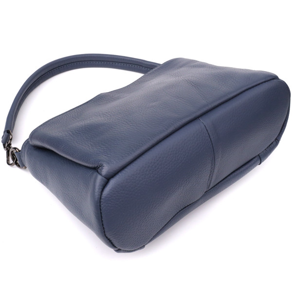 Стильная сумка на плечо из натуральной кожи для женщин Vintage 23009 Синий