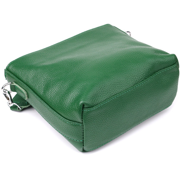 Стильная женская кожаная сумка на каждый день Vintage 22913 Зеленый